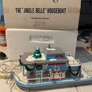 Vintage Department 56 Original Snow Village Jingle Belle Houseboat 5114-4